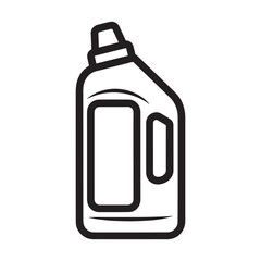 Vector art of cleaning product bottle with a blank label