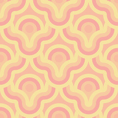 Vector - Arch, lines and circles, seamless pattern. Abstract template