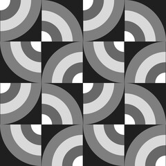 Vector - Arch, lines and circles, seamless pattern. Abstract template