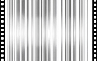 Obraz premium Abstract composition of vertical lines against a gradient, framed by film strips