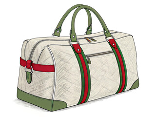 a stylized rectangular duffel or weekender bag.