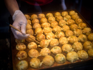 Famous Osaka takoyaki found on the street