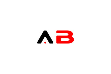 AB Monogram Logo – Intertwined Letters A & B in Modern Minimalist Style for Branding & Visual Identity