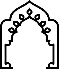 Elegant archway design beautiful ornate invitation element for celebrations