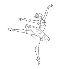 ballerina against white background