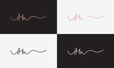 signature logo, initial logo, letter logo design