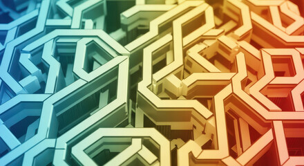 Abstract Geometric Network A Complex Interconnected System of Lines and Shapes Creating a Modern and Futuristic Design with Intricate Patterns and Depth