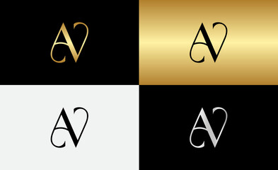 signature initial letter logo design