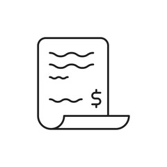 Receipt Icon, Transaction Proof UI Asset.