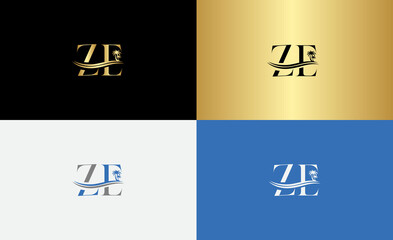 signature initial letter logo design