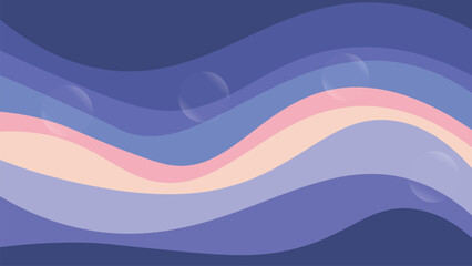 Softly wavy abstract background in calm blue and peach tones serene ambiance