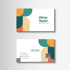 Modern colorful business card template
