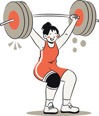 woman lifting weights