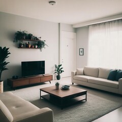 modern living room with sofa