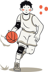boy playing basketball