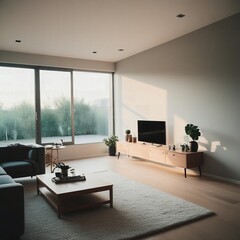 modern living room with modern furniture