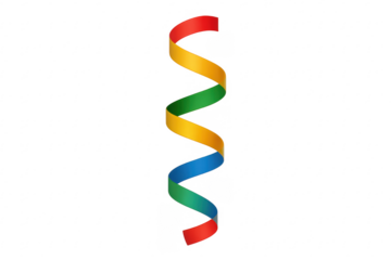 Colorful serpentine streamer ribbon for party celebration