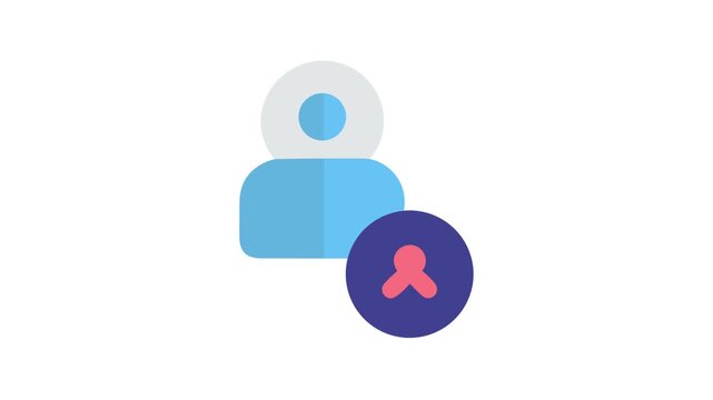 User profile icon with add user flat design