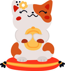 Japanese Cat Toy. Cute Lucky Animal. for
