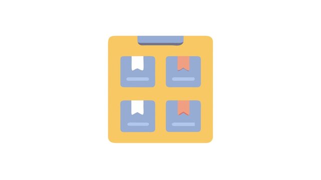 Flat design Kanban board illustrating project management workflow