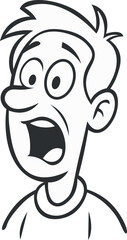 Funny human character cartoon illustration vector