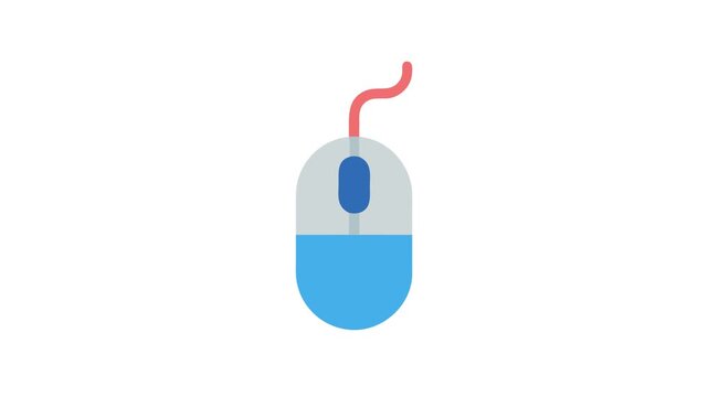 Flat style computer mouse isolated on White Background