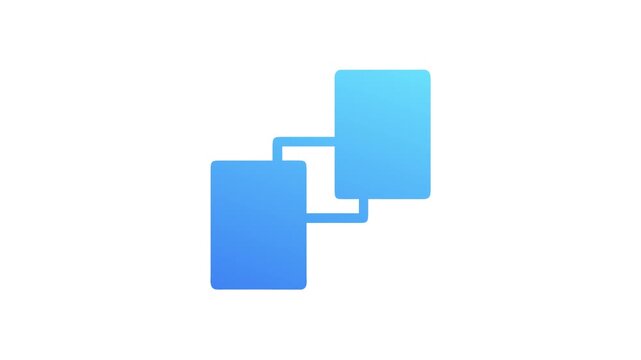 Connected documents icon symbolizing communication networking and information transfer