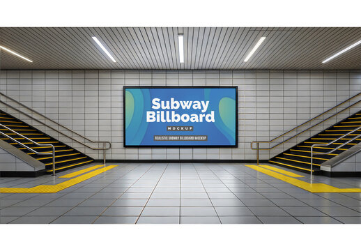 Subway Billboard Mockup 181