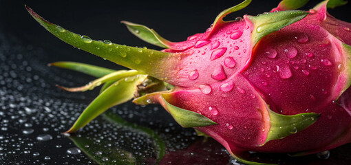 pink rose with water drops