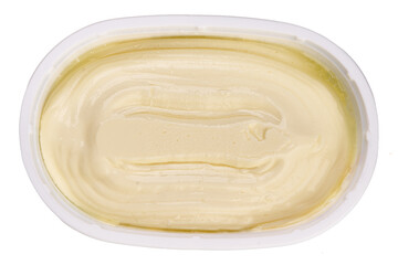 Tub of Margarine, isolated on white background