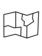 Vector illustration of map on white background