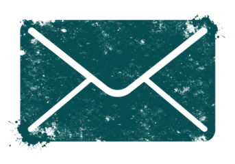 Isolated Retro Grunge Envelope Icon with Rough Edges for Messaging and Mailing Theme