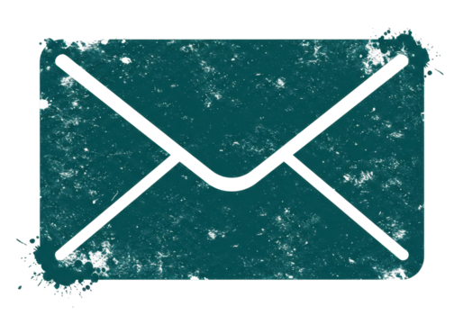 Isolated Retro Grunge Envelope Icon with Rough Edges for Messaging and Mailing Theme