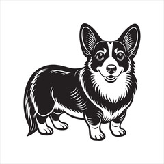 dog icon vector silhouette illustration