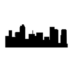 Obraz premium City Skyline Silhouette Vector Illustration