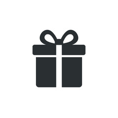Simple graphic of a gift box with a bow, centered on a white background.