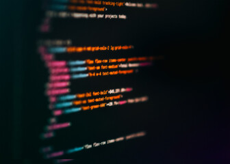 Colorful HTML Code Snippet Programming Interface