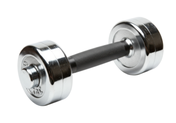 Isolated dumbbell weight for arm exercise, fitness training, and strength-building workout