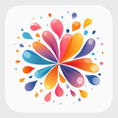 Vibrant Abstract Colorful Splatter Explosion.