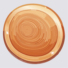 Wooden slice with concentric rings illustration.