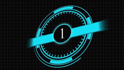 Cyan blue futuristic countdown timer number two sci fi technology hud interface digital clock loop. Futuristic countdown timer animation number two cyan blue sci fi technology. - Powered by Adobe