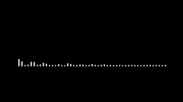 Audio wave digital frequency. white audio waveform spectrum animation, Animated sound wave spectrum, Audio visualiser, Music equaliser, Sound waves on transparent background with alpha channel 4k