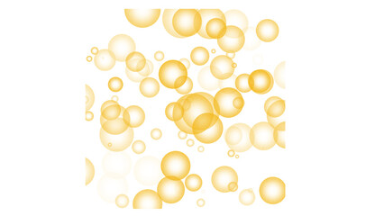 Abstract colorful glowing spheres and bubbles pattern dynamic swirling energy and light flowing organic forms isolated on transparent background