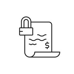 Secure Icon, Protected Invoice UI Element.