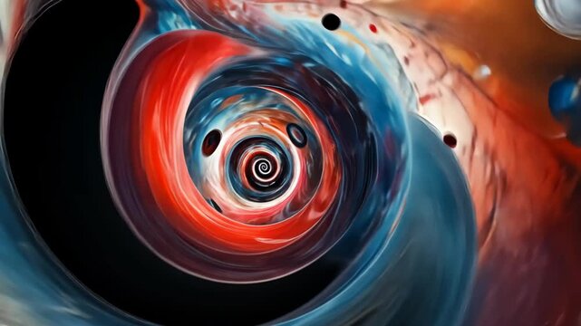 Dynamic swirling abstract art with vivid colors and fluid motion
