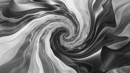 Un remolino de tonos en blanco y negro revela una danza de formas fluidas y din&aacute;micas que cautivan la mirada