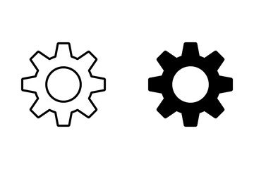 Gear icon set. Gear Settings symbol, cogwheel. Functions symbol. Settings icon vector Illustration.	