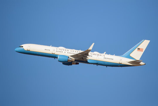 Ben Gurion Airport, Israel &ndash; 10.13.2025: Boeing C-32 (Air Force Two) Departing After Donald Trump&rsquo;s Visit to Israel