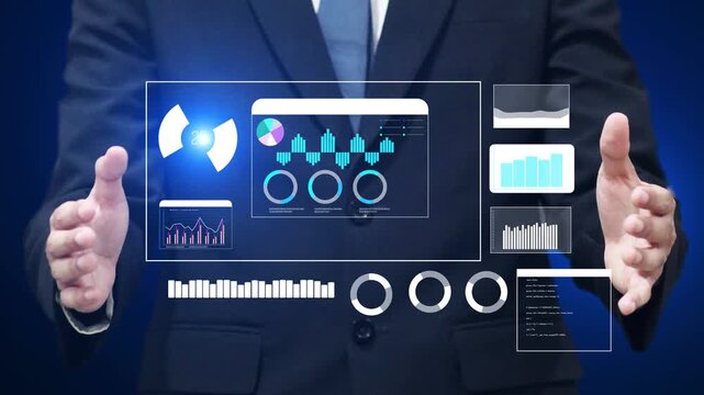 Data dashboard and analytics system supports business, analytics, and data insights through centralized charts, statistics, and monitoring interface.