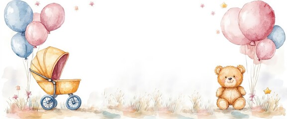 Fototapeta premium Newborn Banner